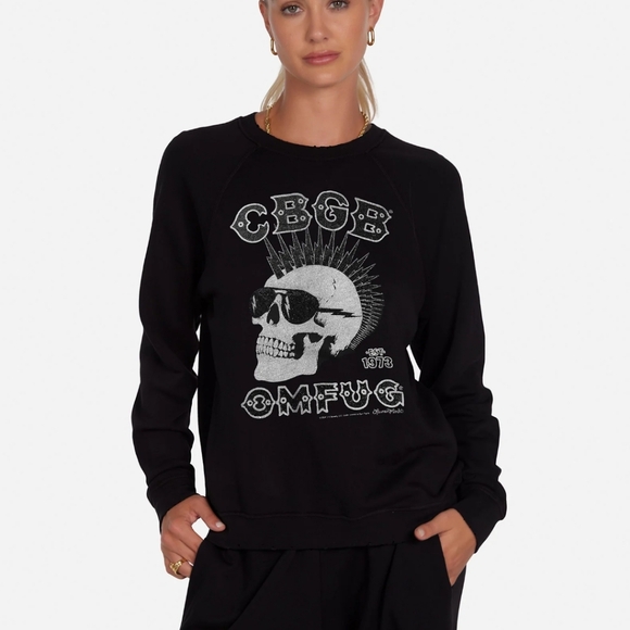 Lauren Moshi Tops - NWOT Lauren Moshi Crystal Anela CBGB sweatshirt